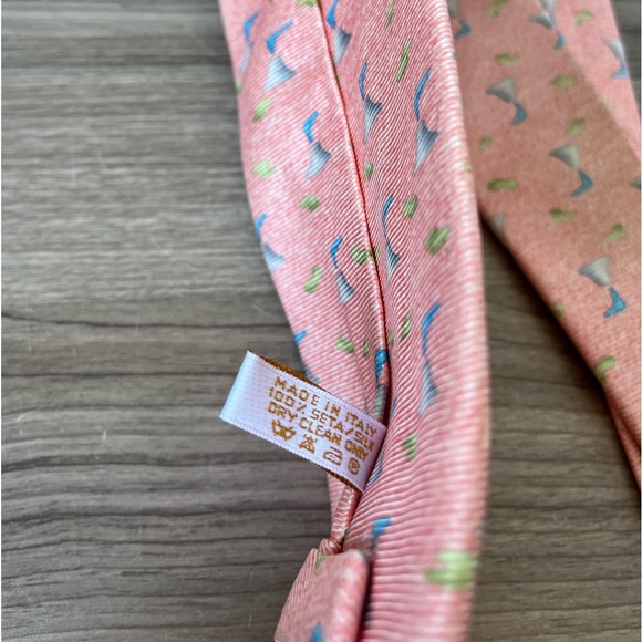 BVLGARI TIE Pink Peach 100% Silk - Picture 7 of 9